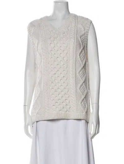 Pre-owned Gabriela Hearst V-neck Sweater In Neutral