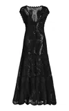 Gabriela Hearst Waldman Crochet Wool Cashmere Dress In Black