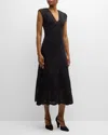 Gabriela Hearst Waldman Crochet Wool Cashmere Dress In Black
