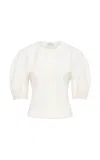 Gabriela Hearst Waverly Buttoned Virgin-wool Top In Ivory