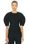 Gabriela Hearst Waverly Curved-sleeve Top In Black