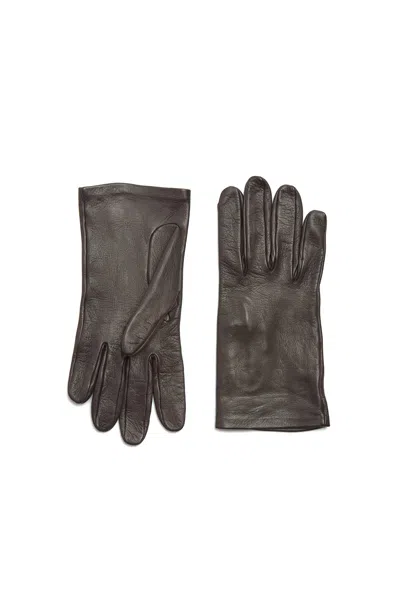 Gabriela Hearst Wessex Short Gloves In Chocolate Nappa Leather