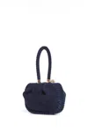 Gabriela Hearst Whipstitch Demi Bag In Navy Suede In Navy