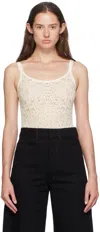 Gabriela Hearst White Desnos Bodysuit In Ivr Ivory