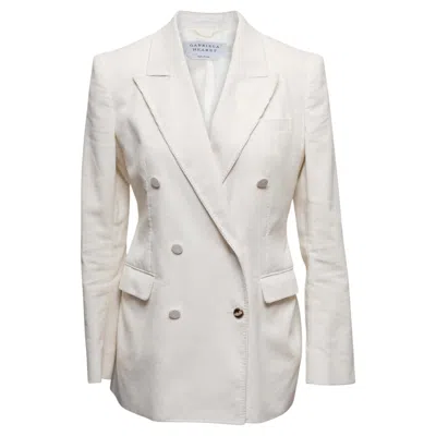 Pre-owned Gabriela Hearst White  Double-breasted Corduroy Blazer