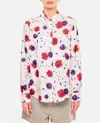 Gabriela Hearst Floral-print Front Button Blouse With Classic Collar In Multi