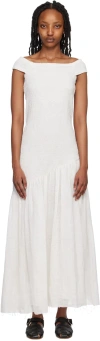 Gabriela Hearst Veloso Linen And Silk Maxi Dress In Ivory