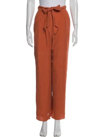 Pre-owned Gabriela Hearst Wide Leg Pants In Orange