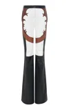 Gabriela Hearst Wilber Low-rise Paneled Leather Pants In Multi