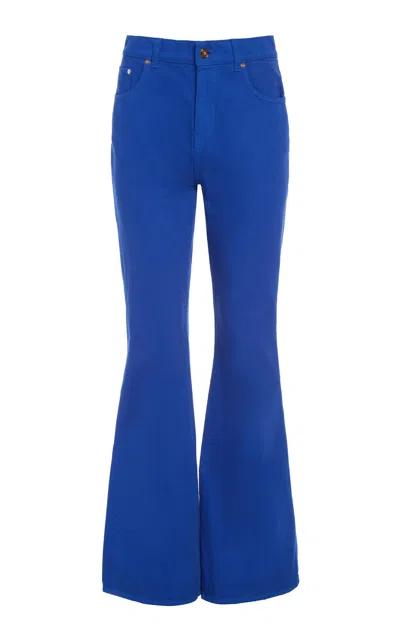 Gabriela Hearst Willa Bootcut Jean In Cobalt Recycled Cotton Denim