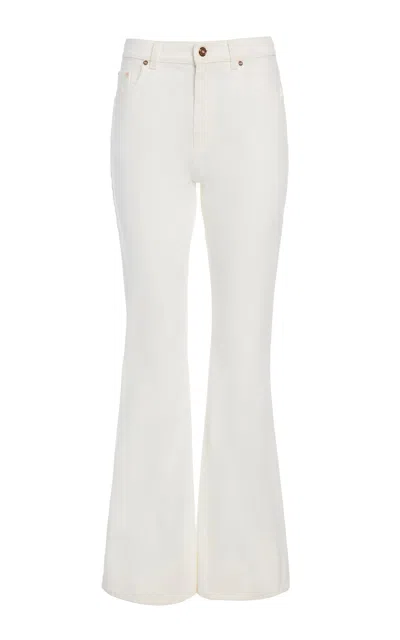 Gabriela Hearst Willa Bootcut Jean In White Recycled Cotton Denim