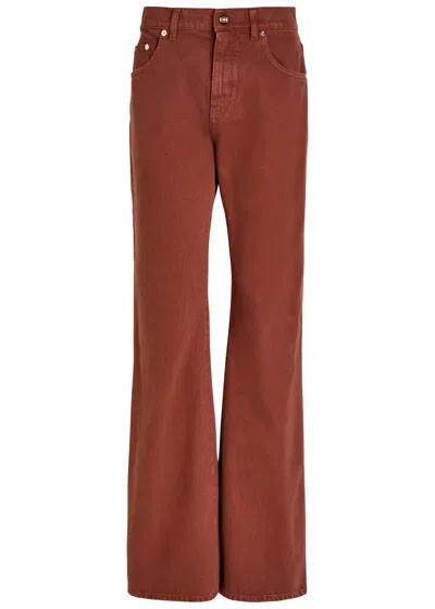 Gabriela Hearst Willa Bootcut Jeans In Brown