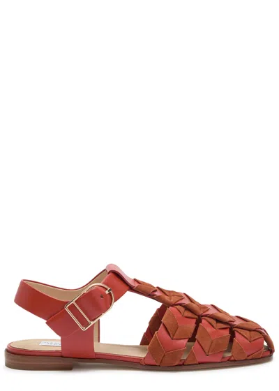 Gabriela Hearst Willow Leather Sandals In Orange
