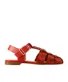 Gabriela Hearst Willow Suede-trimmed Leather Sandals In Multi