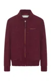 Gabriela Hearst Winslow Cashmere Bomber Jacket In Burgundy
