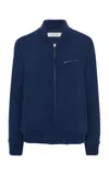 Gabriela Hearst Winslow Cashmere Bomber Jacket In Blue