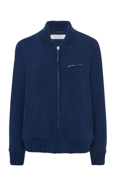 Gabriela Hearst Winslow Cashmere Bomber Jacket In Blue