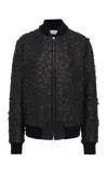 Gabriela Hearst Winslow Leather Bomber Jacket In Black
