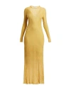 Gabriela Hearst Woman Maxi Dress Ocher Size M Silk In Yellow