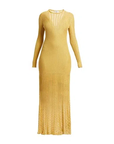Gabriela Hearst Woman Maxi Dress Ocher Size M Silk In Yellow