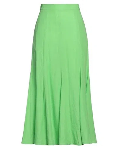 Gabriela Hearst Woman Maxi Skirt Green Size 10 Linen