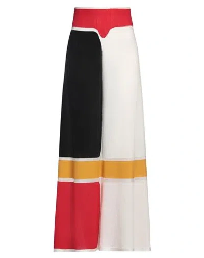 Gabriela Hearst Woman Maxi Skirt Red Size M Virgin Wool, Cashmere, Silk In Multi