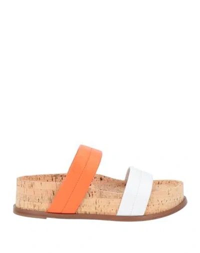 Gabriela Hearst Woman Mules & Clogs White Size 10 Leather In Multi