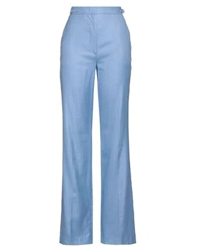 Gabriela Hearst Woman Pants Light Blue Size 4 Virgin Wool, Silk, Linen