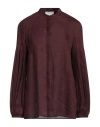 Gabriela Hearst Laetitia Blouse In Deep Bordeaux Linen In Red