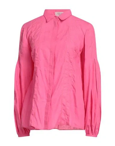 Gabriela Hearst Woman Shirt Fuchsia Size 10 Linen In Pink