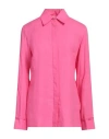 Gabriela Hearst Woman Shirt Fuchsia Size 8 Linen In Pink