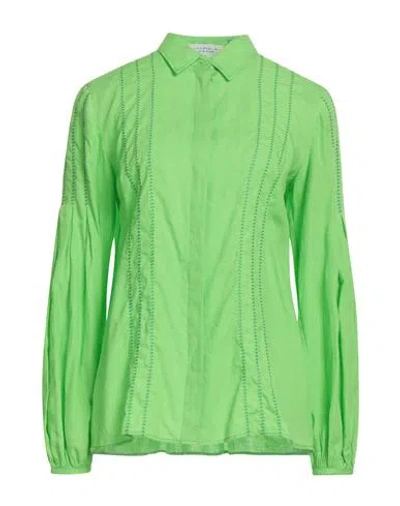 Gabriela Hearst Woman Shirt Green Size 10 Linen