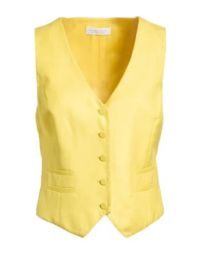 Gabriela Hearst Woman Tailored Vest Yellow Size 8 Virgin Wool, Silk, Linen