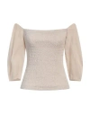 Gabriela Hearst Woman Top Beige Size 4 Linen, Silk, Elastane