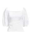 Gabriela Hearst Woman Top White Size 6 Linen, Silk, Elastane In White