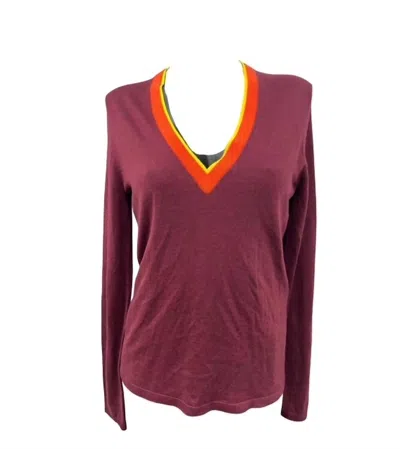 Gabriela Hearst Women's Angelos Sweater In Cadmium Yellow/ Spice / Bordeaux In Animal Print