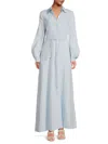 Gabriela Hearst Women's Breton Linen A-line Maxi Dress In Blue