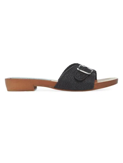 Gabriela Hearst Women's Clover Jute & Wood Slide In Black