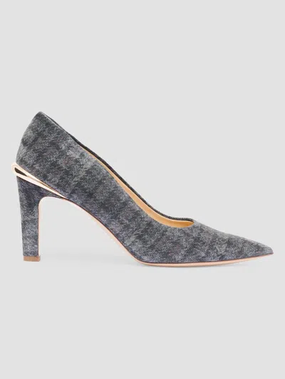 Gabriela Hearst Women's Edwina 75mm Bouclé-effect Leather Pumps In Purple