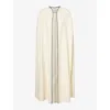 GABRIELA HEARST GABRIELA HEARST WOMEN'S IVORY CORINTH DROPPED-SHOULDER RELAXED-FIT SILK AND WOOL-BLEND CAPE