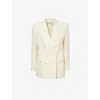 Gabriela Hearst Bowen Knit Wool Blazer Jacket In Ivory