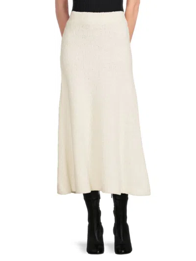 Gabriela Hearst Manni Knit Maxi Skirt In Ivory Cashmere In White