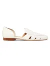 Gabriela Hearst Rory Cutout Textured-leather Loafers In Cream