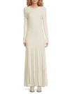 Gabriela Hearst Walsh Pleated Knit Dress In Ivory Wool In Ivory