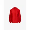 Gabriela Hearst Womens Antelope Orange Inga Balloon-sleeve Linen Blouse In Orange