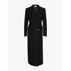 Gabriela Hearst Womens Julien Long Wool Coat Black In Black