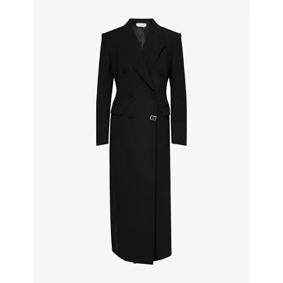 Gabriela Hearst Womens Julien Long Wool Coat Black