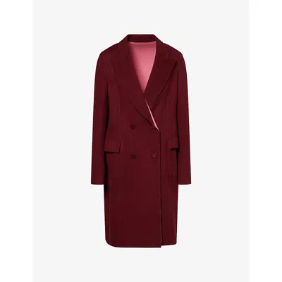 Gabriela Hearst Womens Bordeaux Pink Mcaffrey Reversible Cashmere Coat In Burgundy