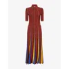 Gabriela Hearst Womens Burnt Sienna (bts) Calypso Short-sleeve Wool Knitted Maxi Dress