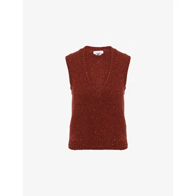 Gabriela Hearst Womens Burnt Sienna Multi Solomon Cashmere-knit Vest In Brown